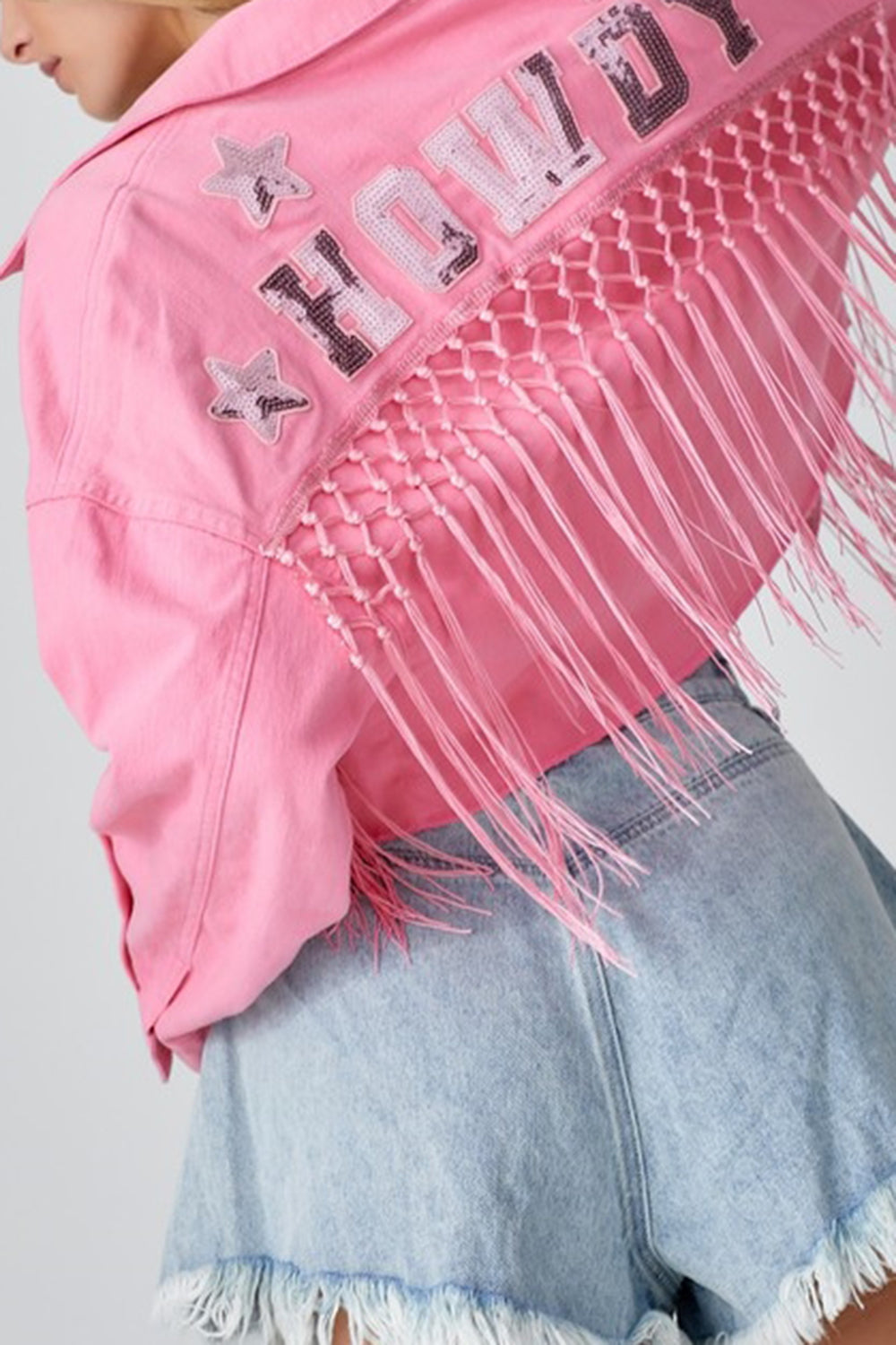 Vibrant Tassel Denim Jacket