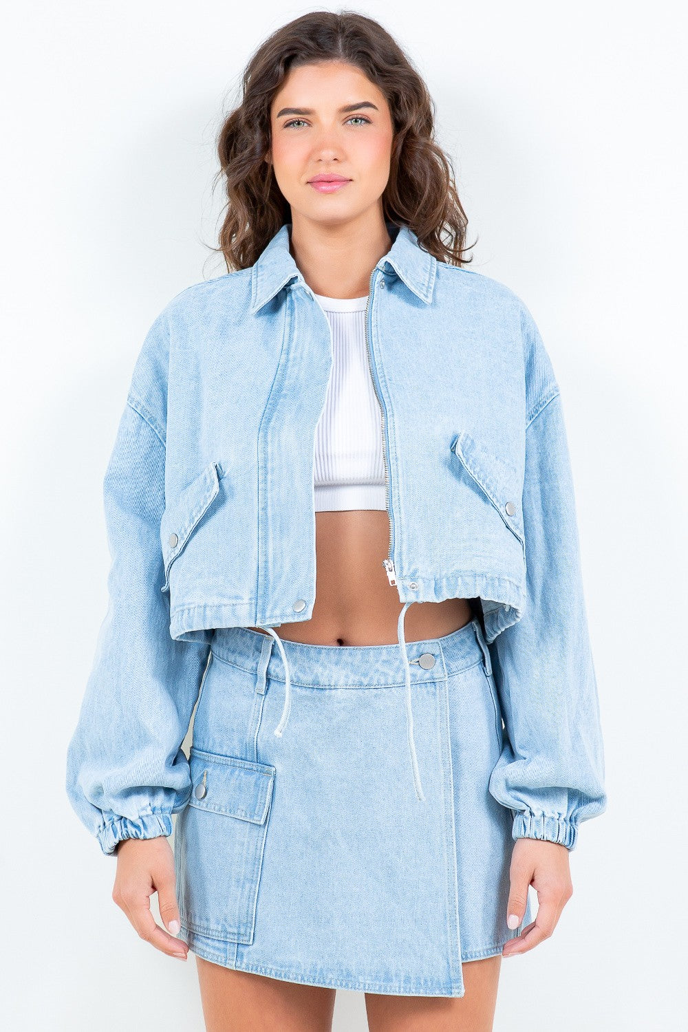 City Chic Crop Denim Jacket