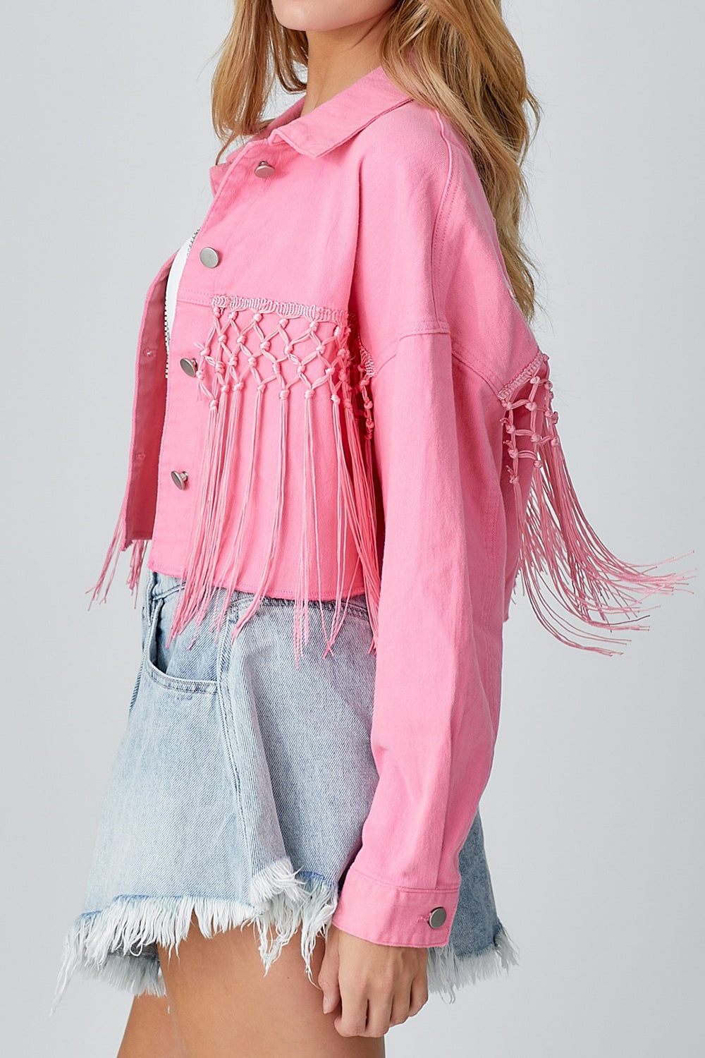 Vibrant Tassel Denim Jacket